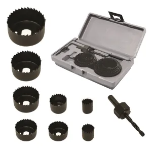 10 Piece Hole Saw Kit