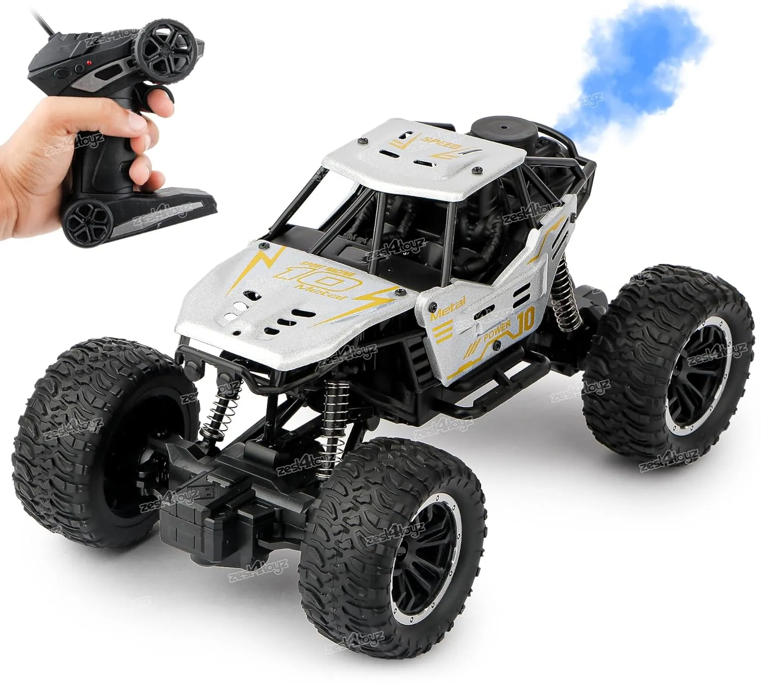 1:18 Mist Smoke Remote Control Car For Kids With Mist Smoke Effect 2 Wd Monster Truck Rock Crawler Climbing Rc Toy Vehicle Car