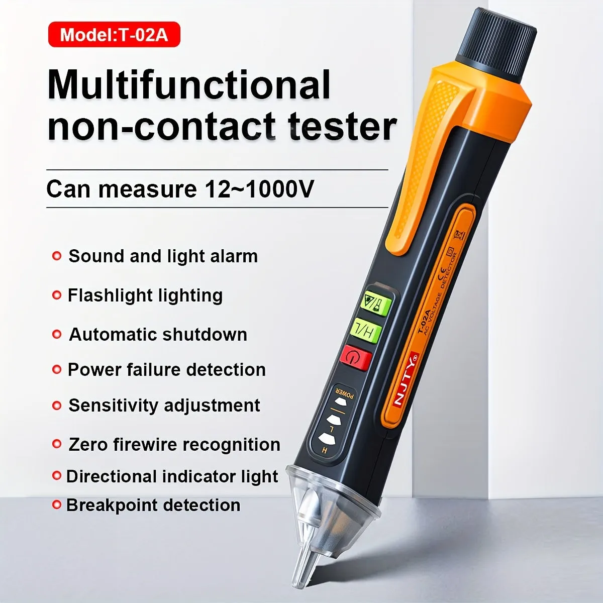 1pc Noncontact AC Voltage Tester Pen with Flashlight Buzzer