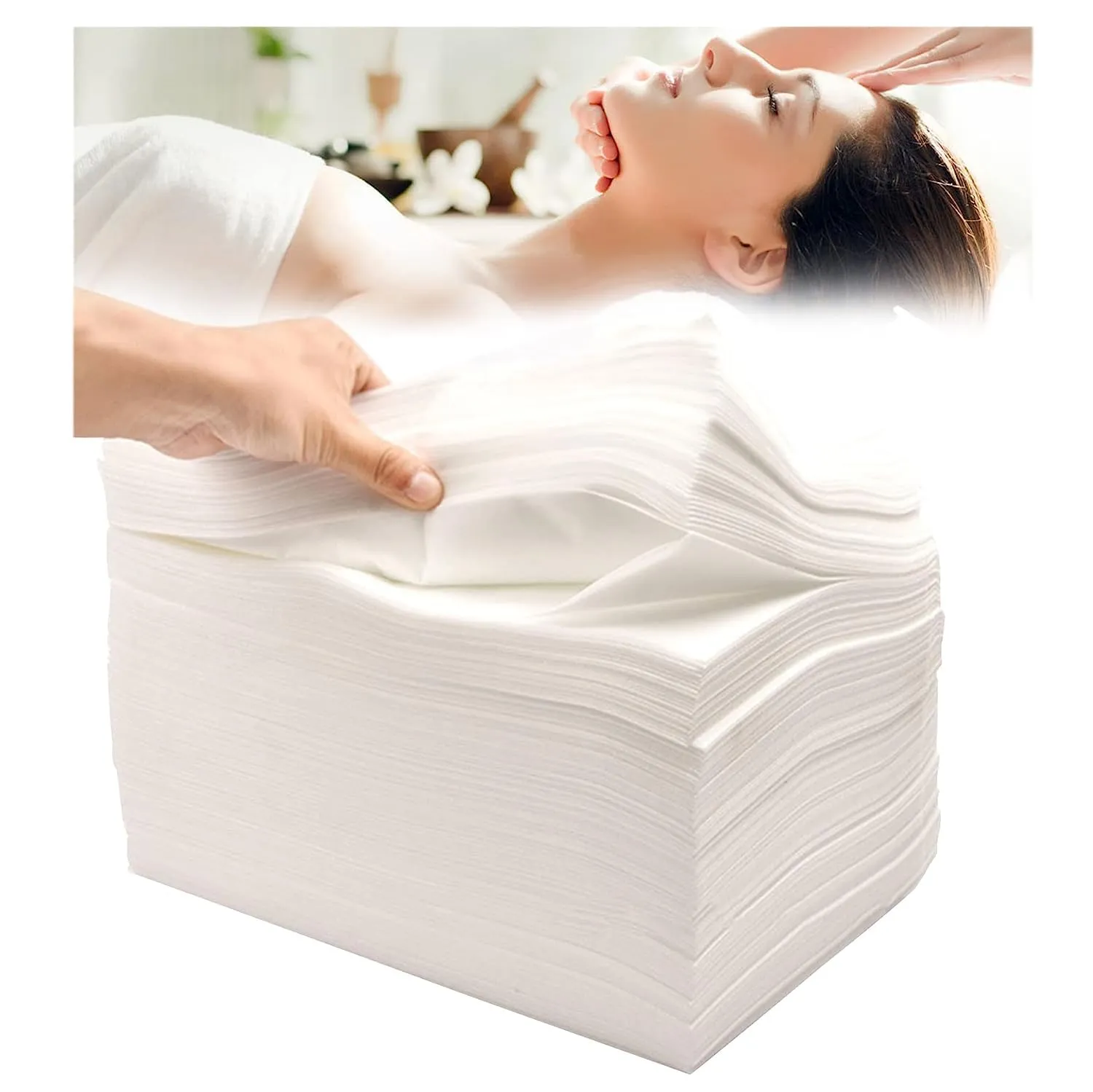 20 Pieces Disposable Bedsheets, Non-Woven Spa Massage Bed Sheets - Table Top Cover Sheets Breathable Sanitry Mats Travel, Hospital, Hotel, Salon Sheets 31 * 67 Inch - White