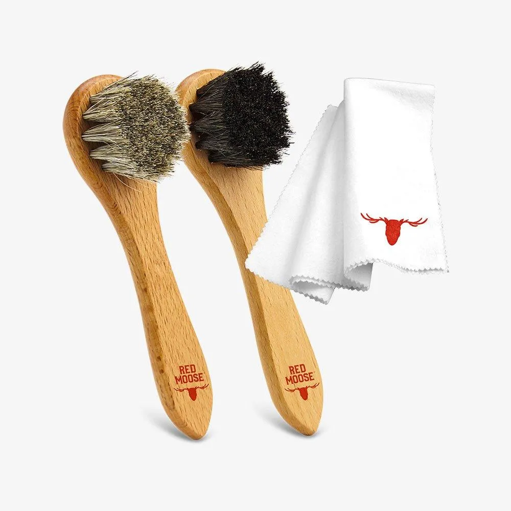 3-Piece Shoe Shine Brush Kit