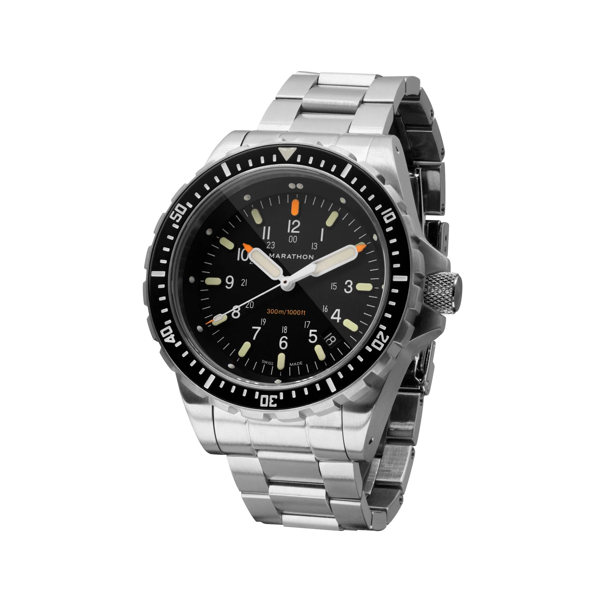 46mm Jumbo Diver's Quartz (JSAR) with Stainless Steel Bracelet