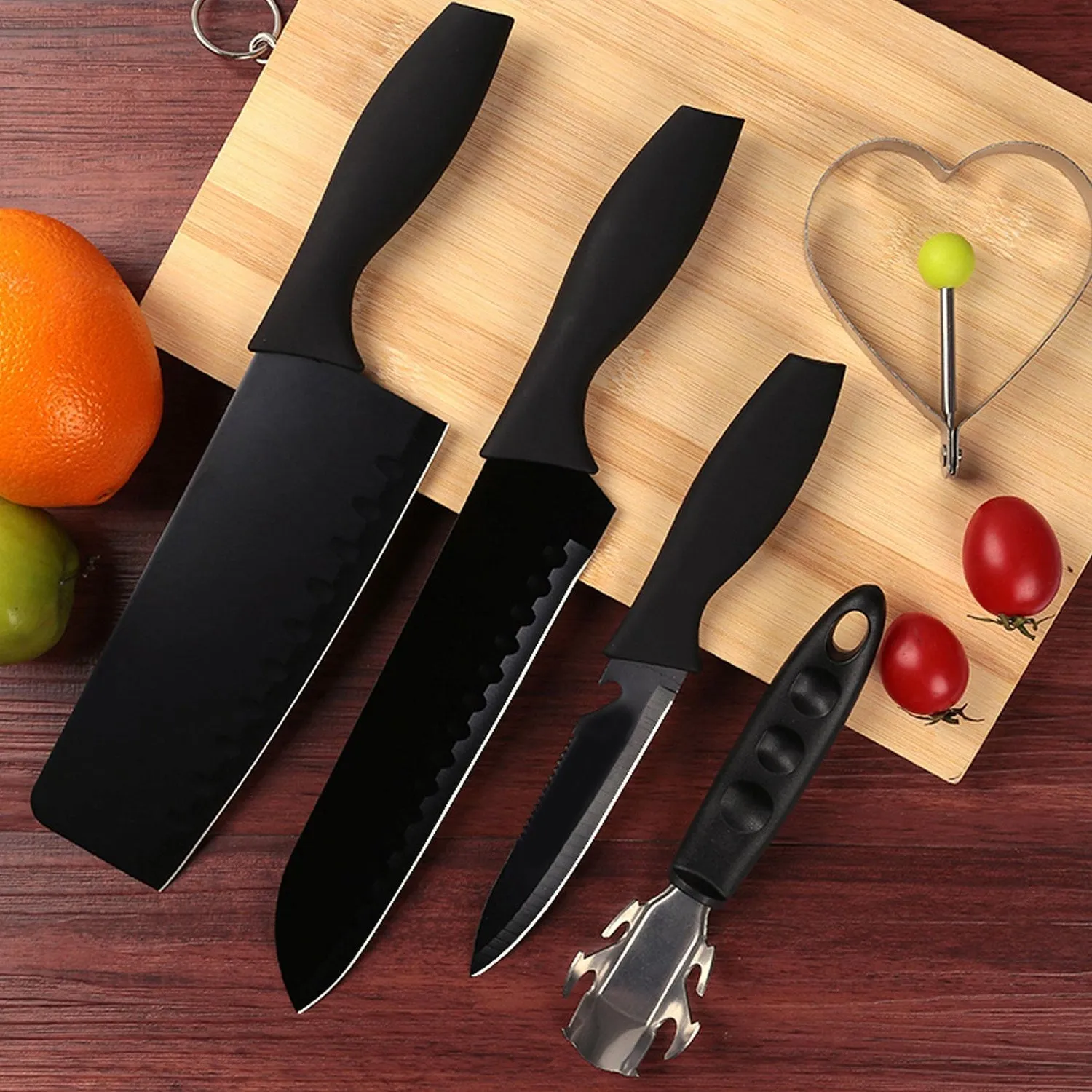 5911 Kitchen Chef Cutlery Stainless Steel Knife Set, Chopping Knife, Chef Knife, Utility Knife, Butcher Knife (Pack of 5pc).