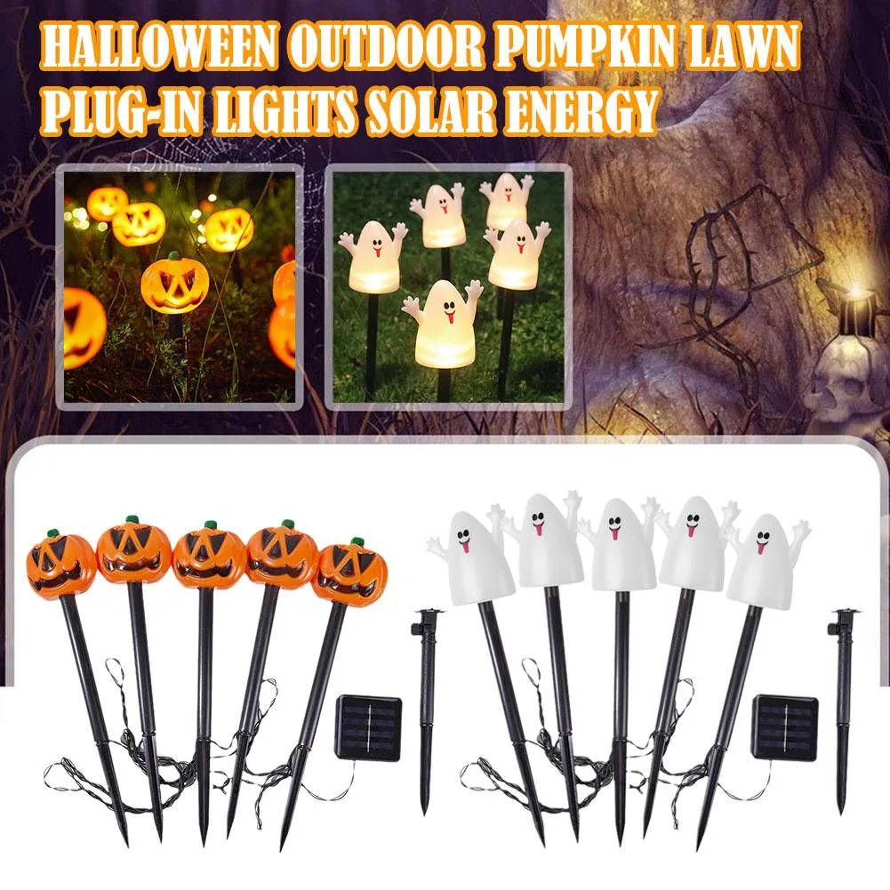 5pcs Solar Halloween Pumpkin Lights | Spooktacular Garden Decor | Halloween Party Atmosphere