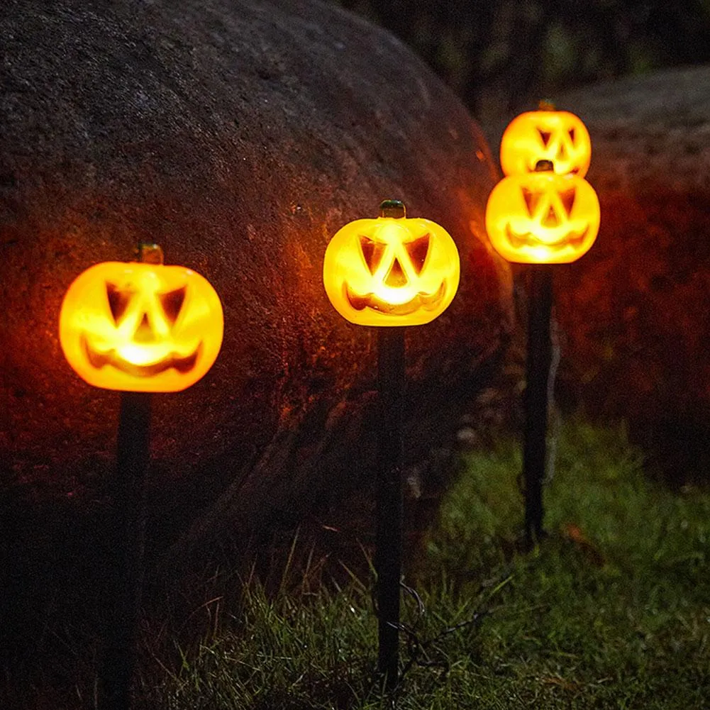 5pcs Solar Halloween Pumpkin Lights | Spooktacular Garden Decor | Halloween Party Atmosphere