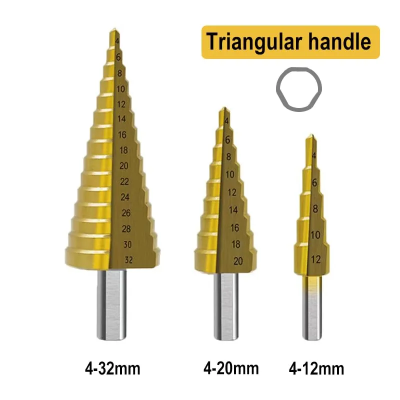 6Pcs Step Drill Bit Set