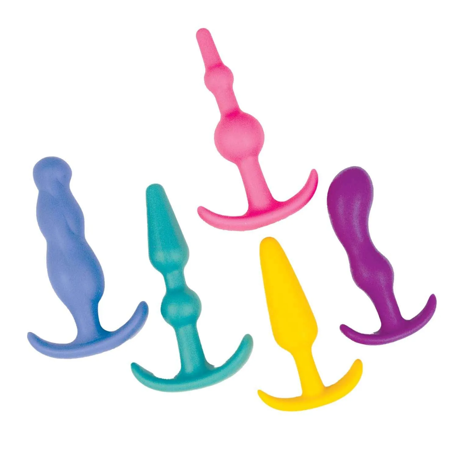 Anal Lovers Kit Multicolored - 5-in-1 Beginner-Friendly Silicone Plug Set, Body Safe, Waterproof