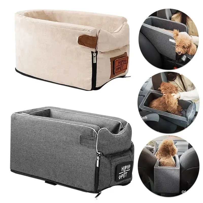 Anniepaw Central Control Dog Car Seat Portable Bed Safe Travel Carrier for Small Pets