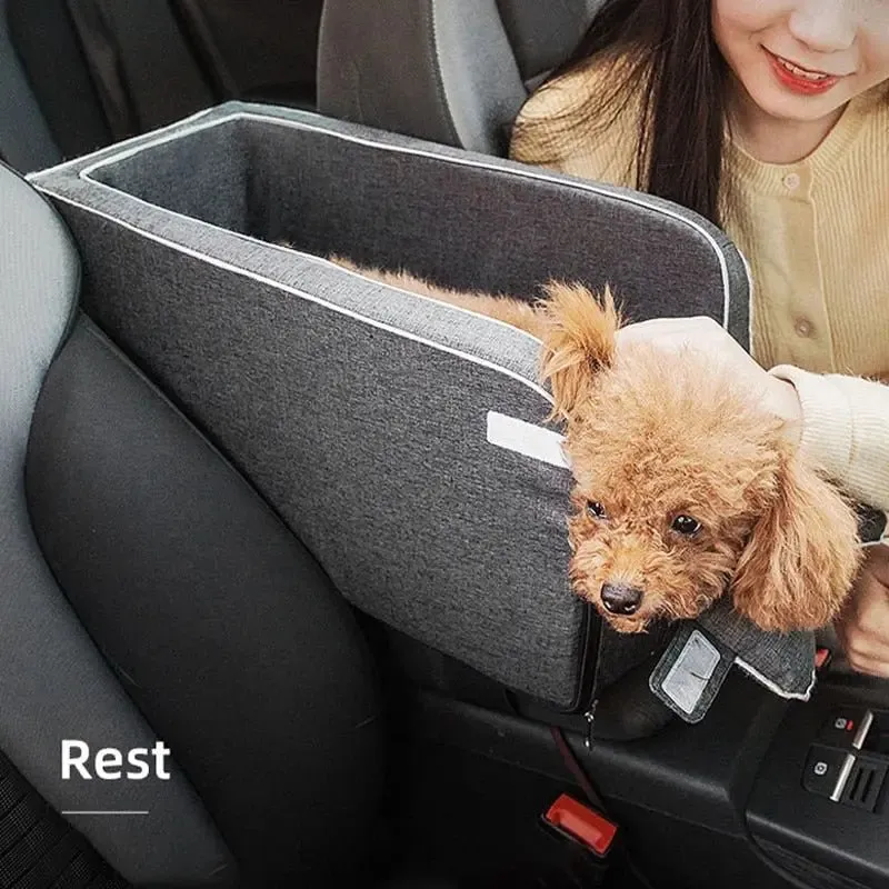 Anniepaw Central Control Dog Car Seat Portable Bed Safe Travel Carrier for Small Pets