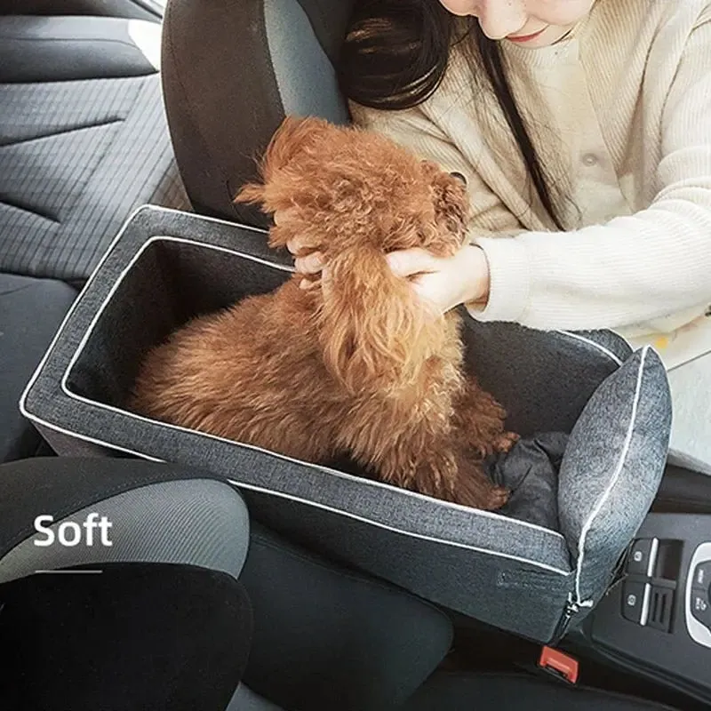 Anniepaw Central Control Dog Car Seat Portable Bed Safe Travel Carrier for Small Pets