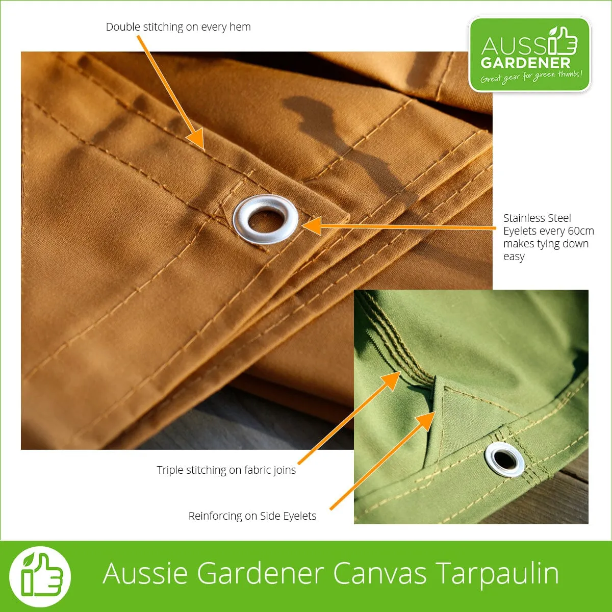 Aussie Gardener Canvas Waterproof Tarps