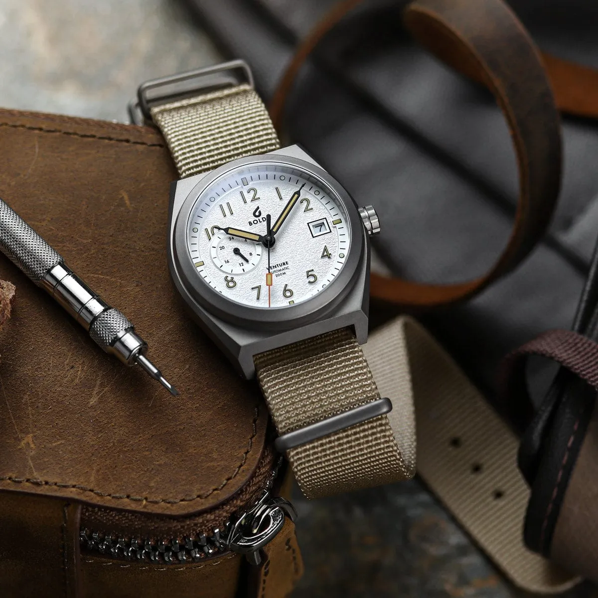 Boldr Venture Wayfarer Automatic Watch - Khaki