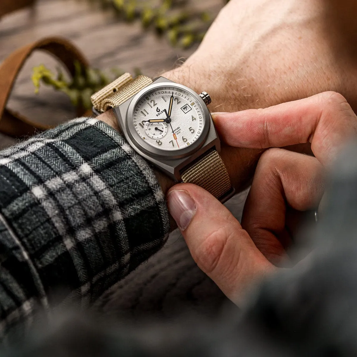 Boldr Venture Wayfarer Automatic Watch - Khaki