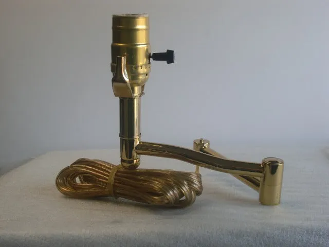 Brass Swing Arm Lamp Unit (Unassembled)