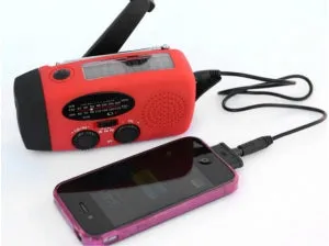 Camping - Hand Crank Solar Powered AM/FM Radio with LED Flashlight