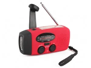 Camping - Hand Crank Solar Powered AM/FM Radio with LED Flashlight