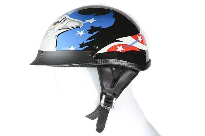 DOT Approved Motorcycle Helmet W/ Eagle Graphic, 200-EAGLE-DL