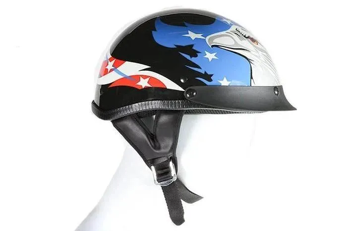 DOT Approved Motorcycle Helmet W/ Eagle Graphic, 200-EAGLE-DL