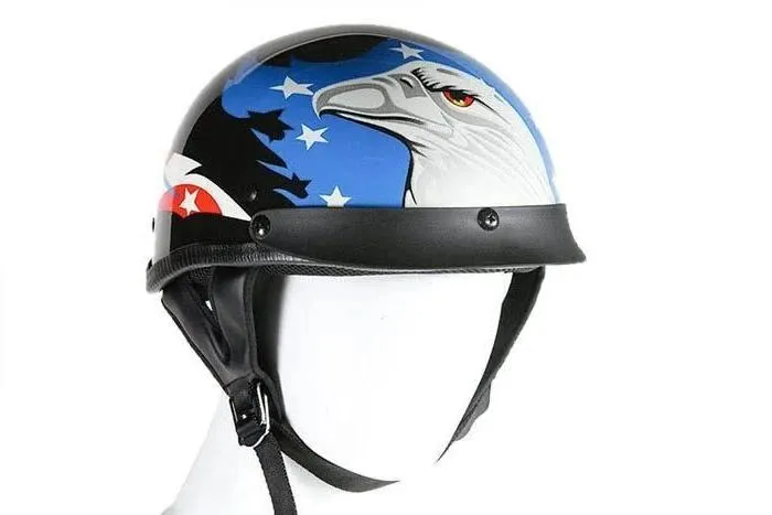 DOT Approved Motorcycle Helmet W/ Eagle Graphic, 200-EAGLE-DL