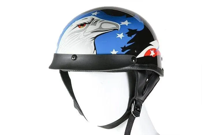 DOT Approved Motorcycle Helmet W/ Eagle Graphic, 200-EAGLE-DL