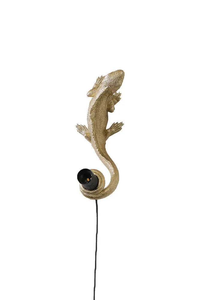 Gold Lizard Table/Wall Light