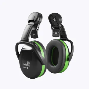 Hellberg® Secure S1C Green Helmet Mount Earmuffs (SLC80 25dB, Class 4)