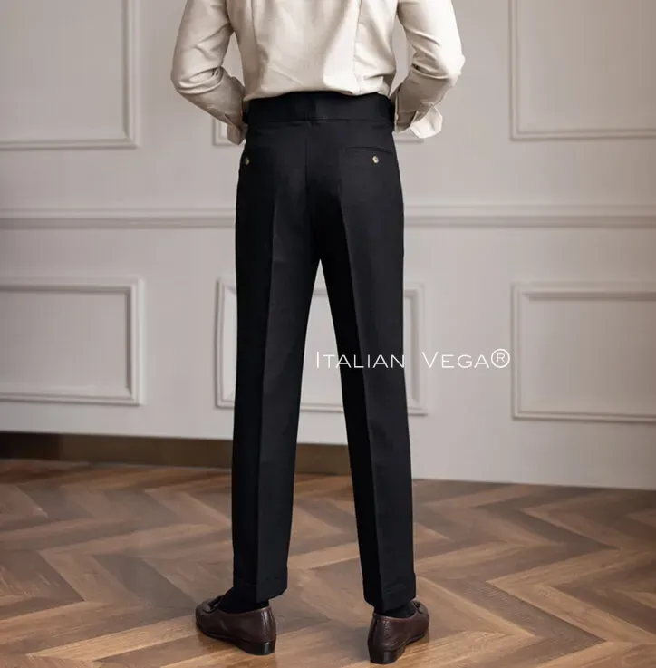 Italian Black Signature Gurkha Pants by Italian Vega®