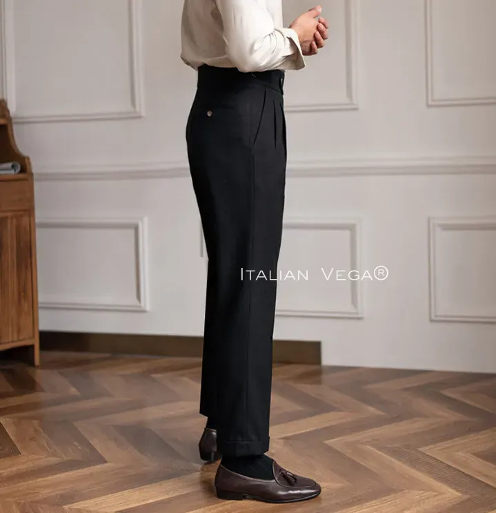 Italian Black Signature Gurkha Pants by Italian Vega®