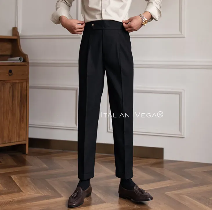 Italian Black Signature Gurkha Pants by Italian Vega®