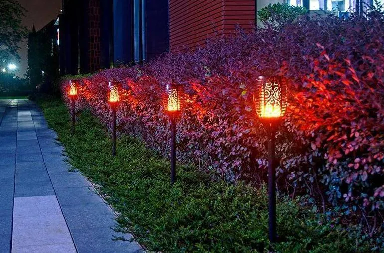 LED Solar Flame Light Flameless Waterproof Torch