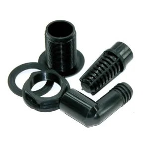 Lifegard Aquatics Bulkhead Kit 3/4 Inch Black