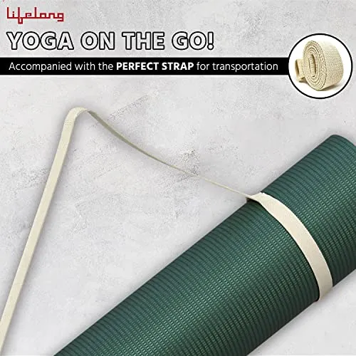 Lifelong Yoga mat for Women & Men EVA Material 4mm Anti-Slip Yoga Mat with Strap for Gym Workout|Exercise Mat For Home Gym|Yoga Mat For Gym Workout and Yoga Exercise (6 Months Warranty) Green