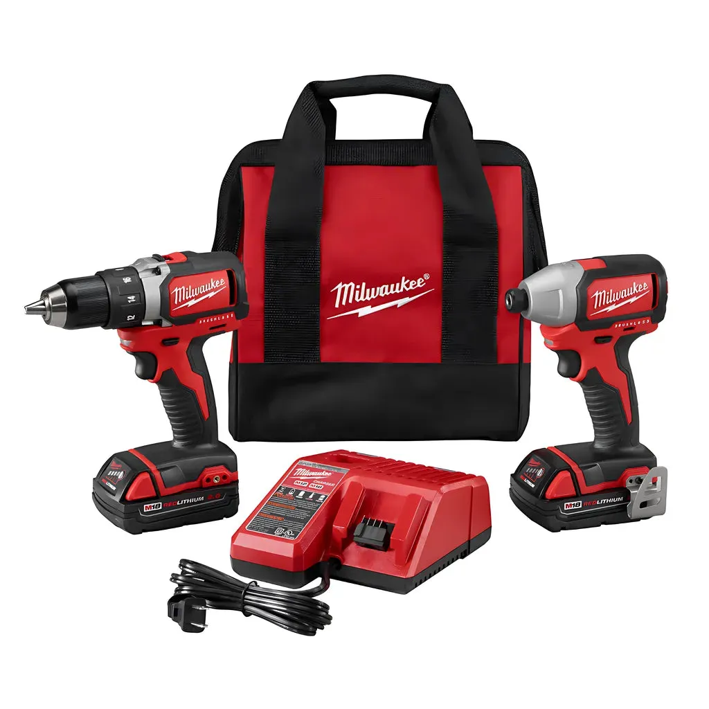 M18™ Compact Brushless Drill/Brushless Impact Combo Kit (2 Tool)-Reconditioned