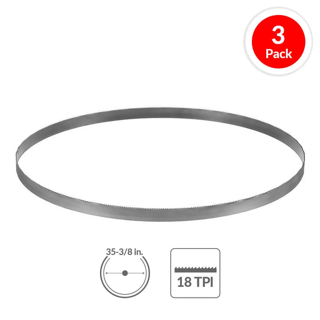 Milwaukee 48-39-0529 35-3/8 in. 18 TPI Medium Metal Band Saw Blade (3-Pack)