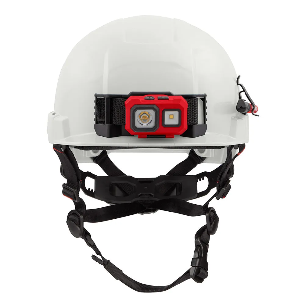 Milwaukee 48-73-1321 BOLT White Front Brim Safety Helmet (USA) - Type 2, Class E, Non-Vented