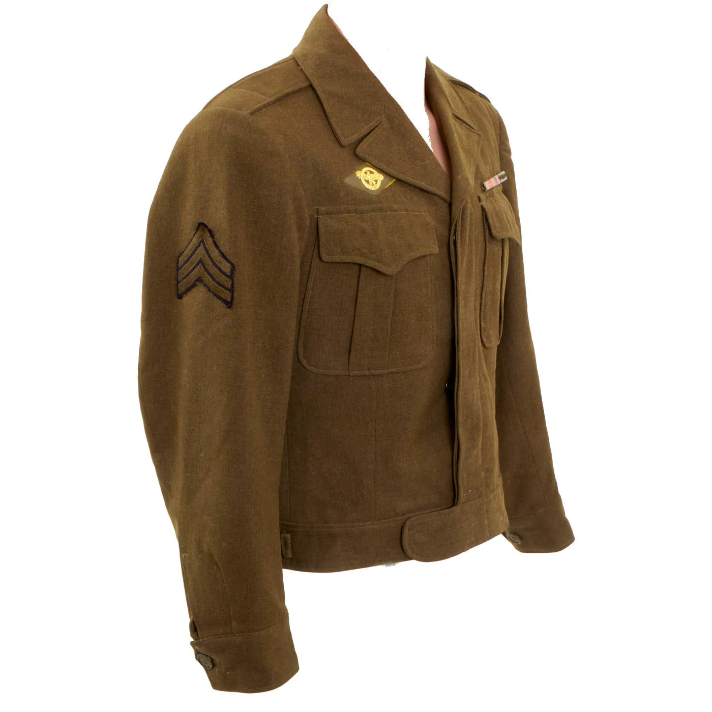 Original U.S. WWII Airborne Trooper Carrier Command Pathfinder Ike Jacket With British Made Insignia