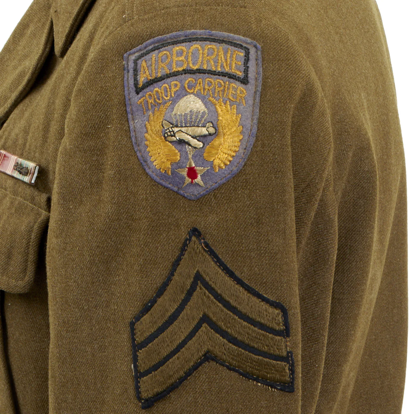 Original U.S. WWII Airborne Trooper Carrier Command Pathfinder Ike Jacket With British Made Insignia