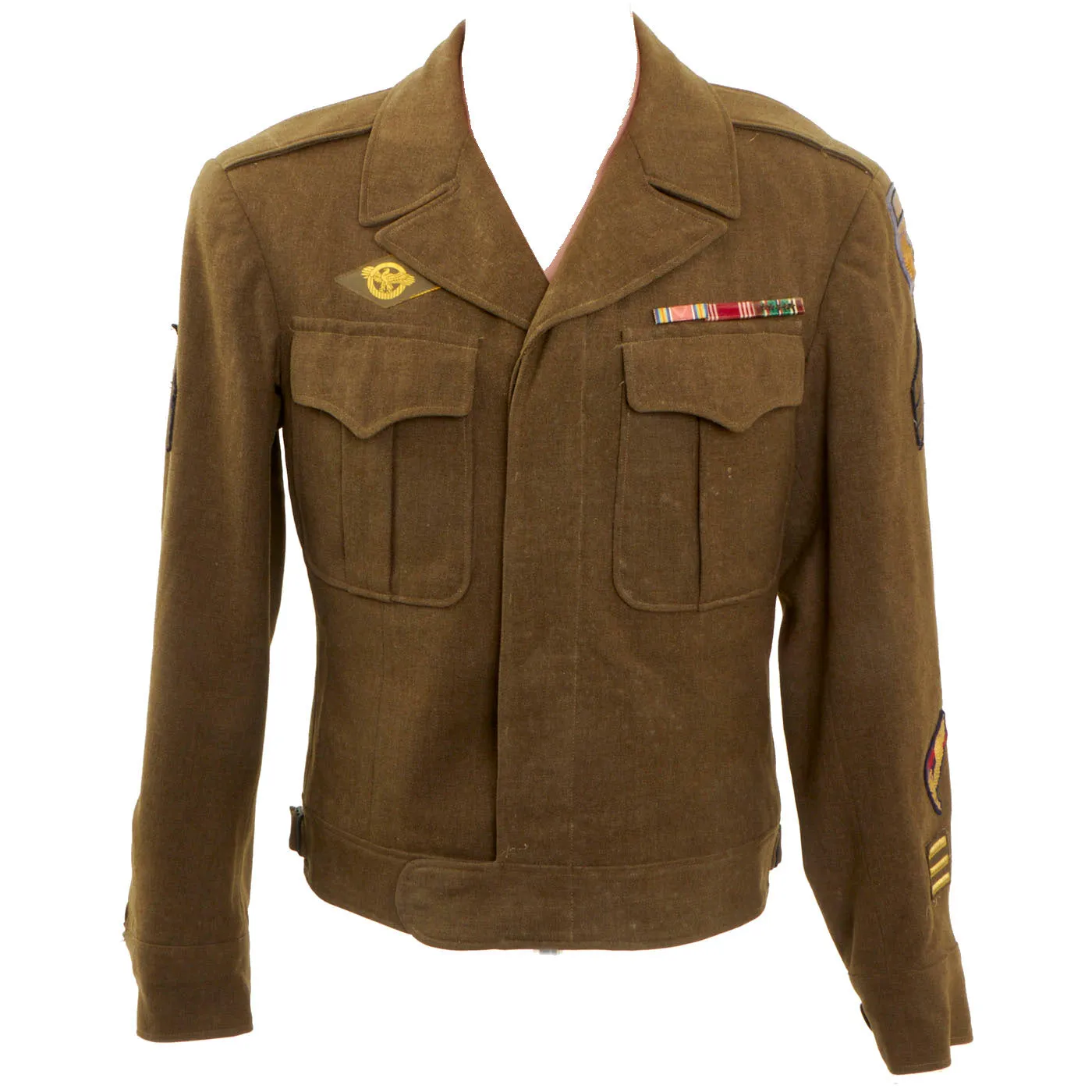 Original U.S. WWII Airborne Trooper Carrier Command Pathfinder Ike Jacket With British Made Insignia