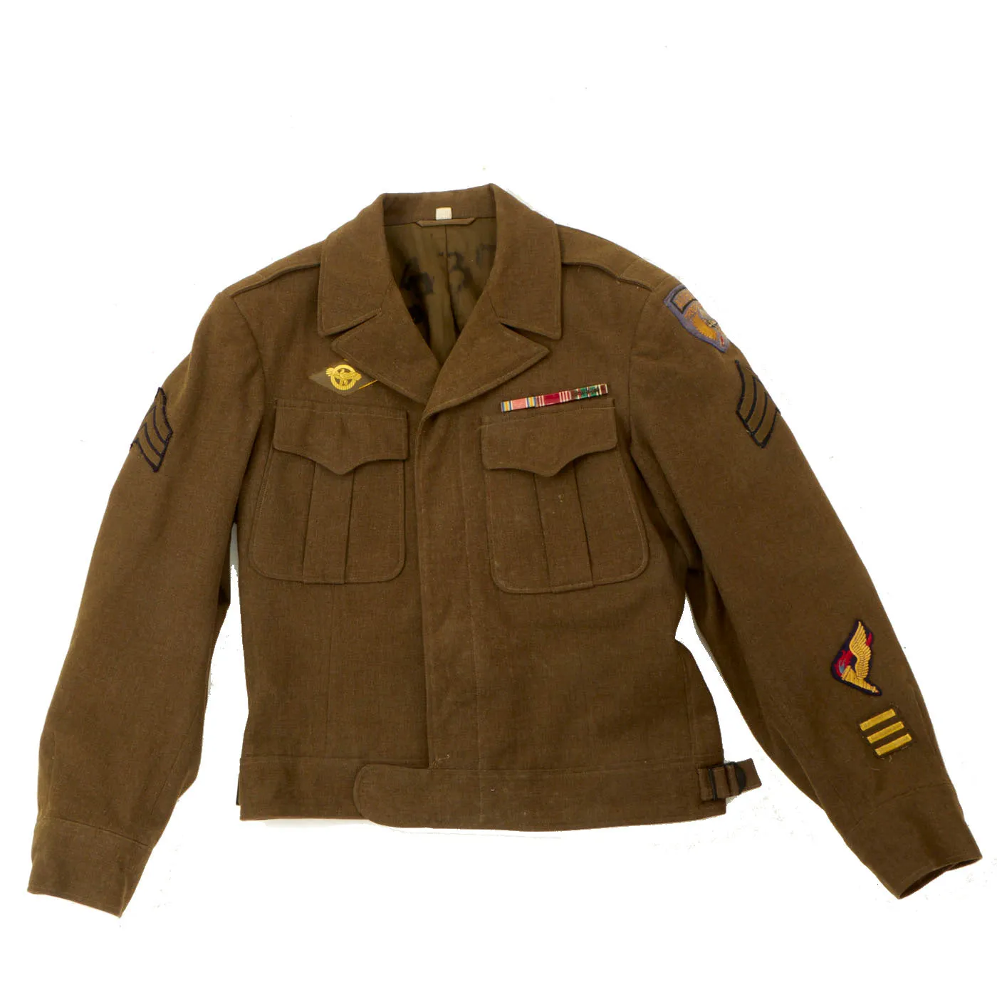 Original U.S. WWII Airborne Trooper Carrier Command Pathfinder Ike Jacket With British Made Insignia