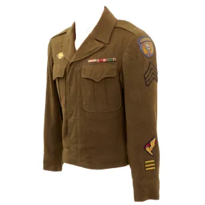 Original U.S. WWII Airborne Trooper Carrier Command Pathfinder Ike Jacket With British Made Insignia