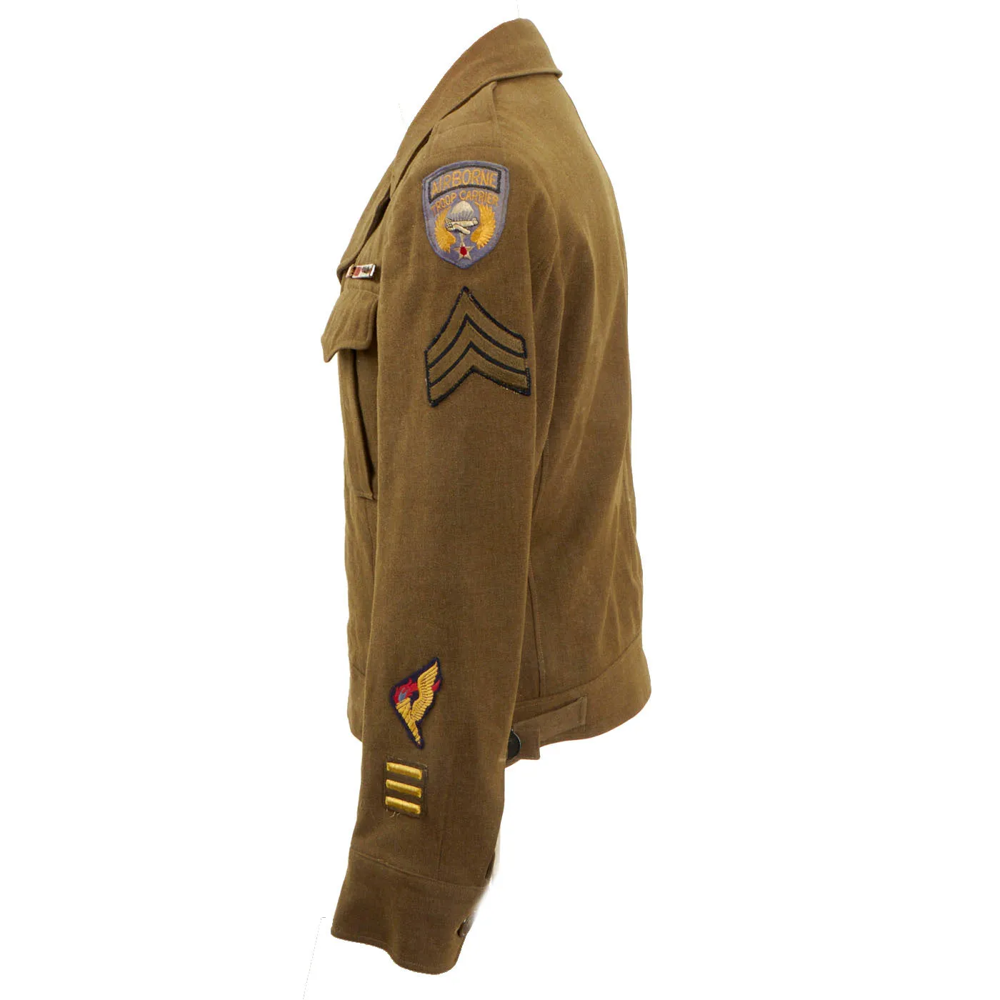 Original U.S. WWII Airborne Trooper Carrier Command Pathfinder Ike Jacket With British Made Insignia