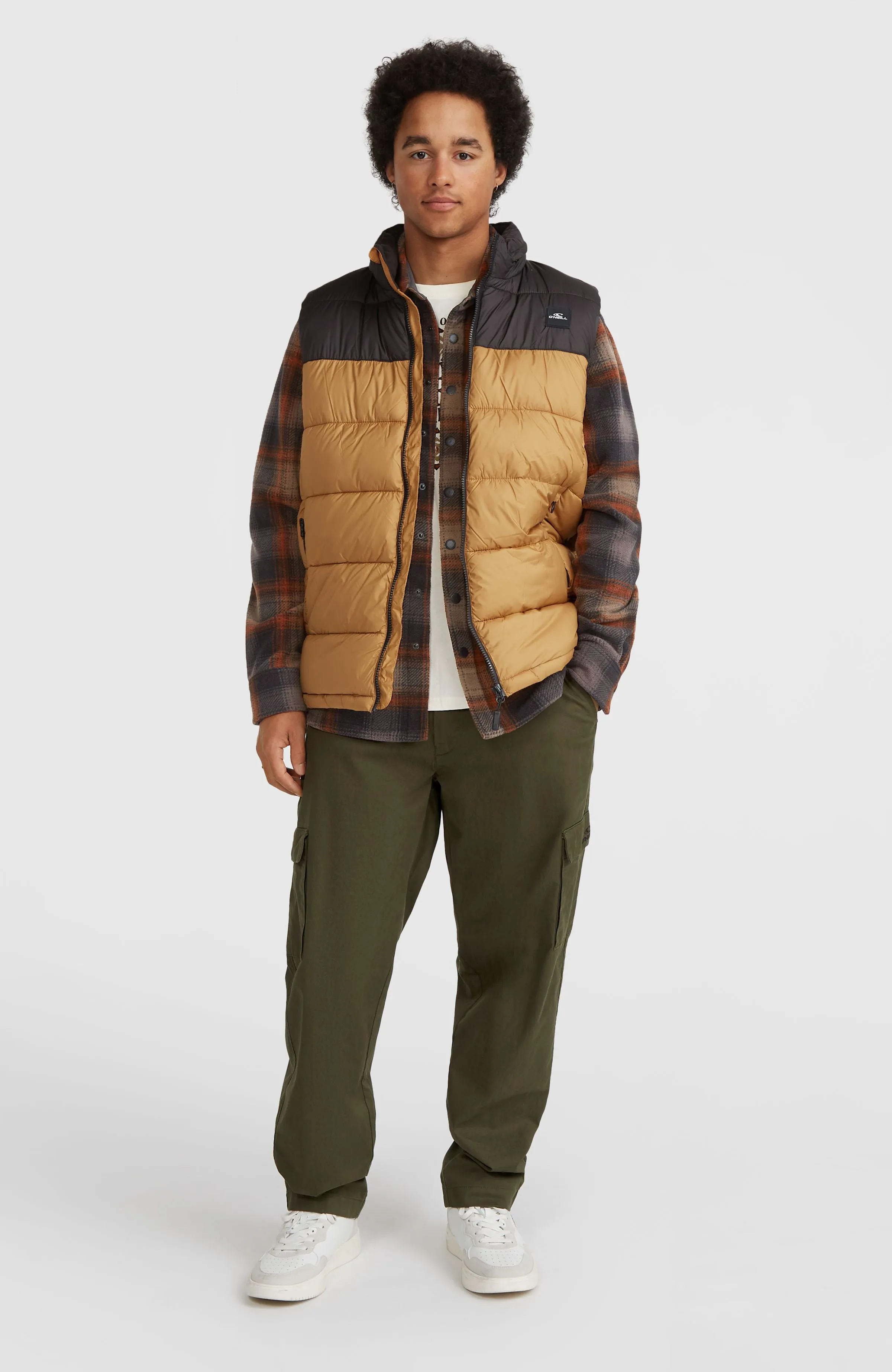 O'Riginals Puffer Vest | Rich Caramel Colour block