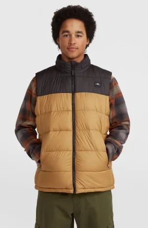 O'Riginals Puffer Vest | Rich Caramel Colour block