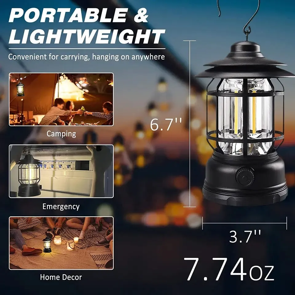 Outdoor Multi-functional Lantern Solar Light, Rechargeable Portable Lamp