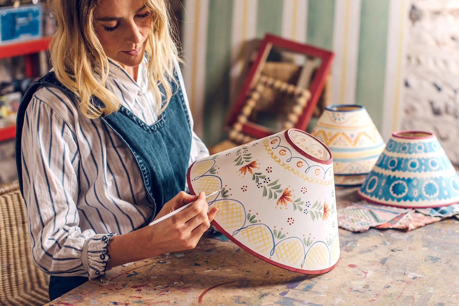 Paint Your Own Lampshade Kit ~ Cone Shape