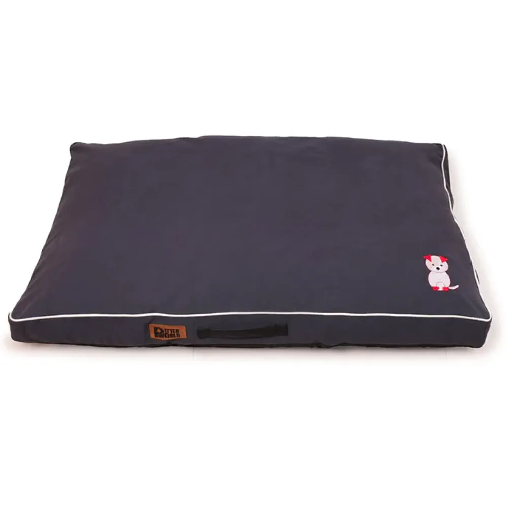 Petter World Comfort Flat Cushion Bed for Dogs (Autumn Grey)