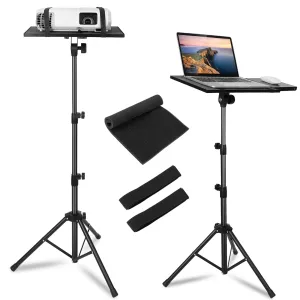 Portable Projector Tripod Stand with Height & Tilt Adjustment for DJ Equipment, Stage, Studio, Home & Office.