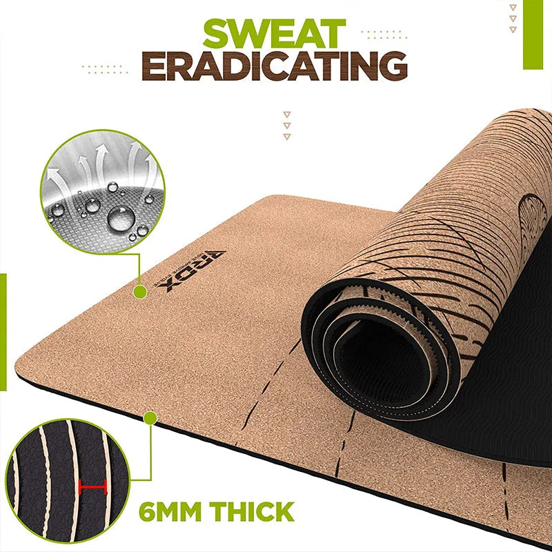 RDX D4 6mm Cork Yoga Mat