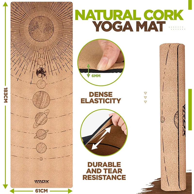 RDX D4 6mm Cork Yoga Mat