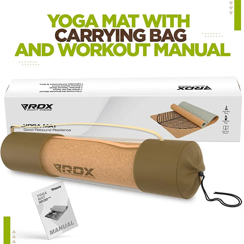 RDX D4 6mm Cork Yoga Mat